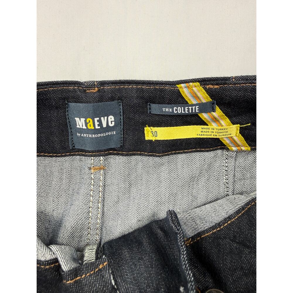 Anthropologie Maeve Women Size 30 Colette Wide-Leg Denim Crop Jeans High-Waist - Picture 10 of 16